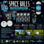 Space Balls Pro Series Golf Balls | 3-Piece Surlyn Golf Balls | 12-Pack