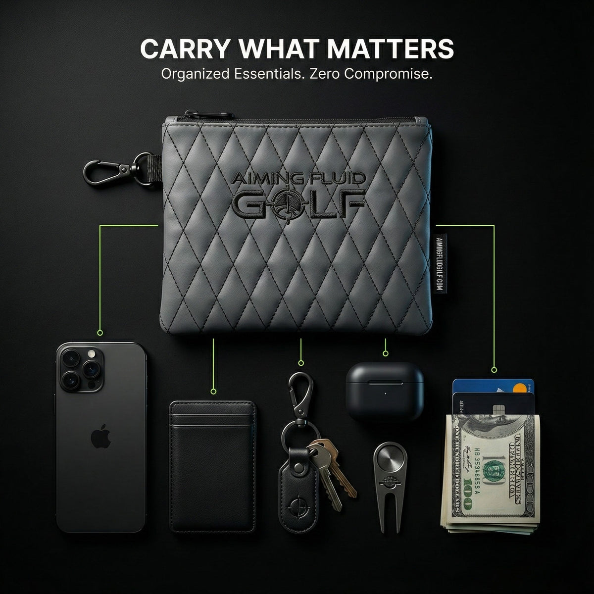 Leather Golf Utility Pouch – Premium Leather
